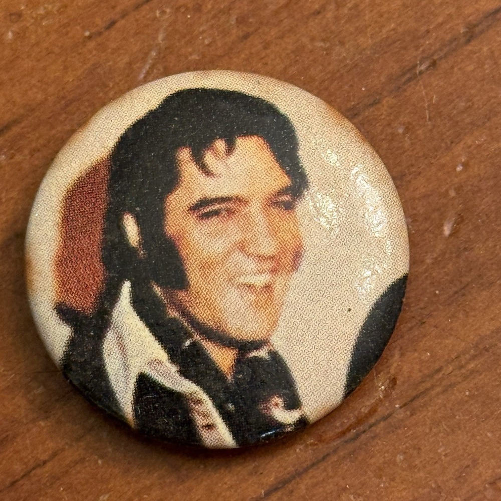 Elvis Presley Mini Small Vintage Pinback Button Pin Round Circle